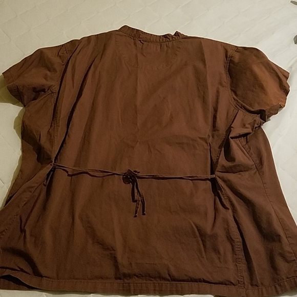 Natural Reflections 3X Button Up Brown Top - Picture 4 of 4